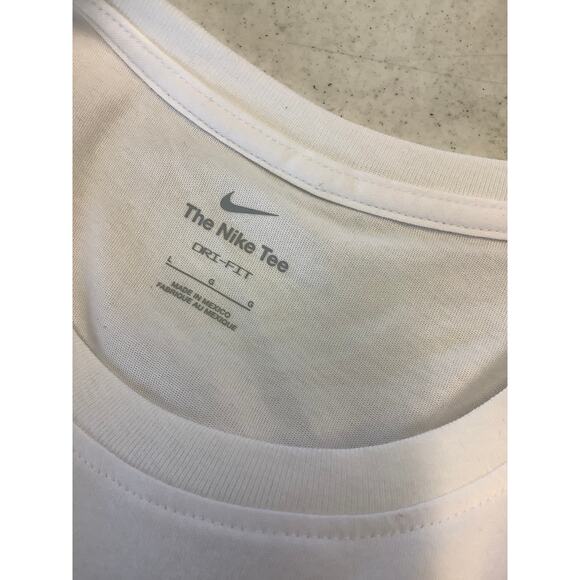 Nike Womens Large White Dri Fit USWNT Script Cotton Tomboy Tank Top Active O12-8 - Picture 5 of 7